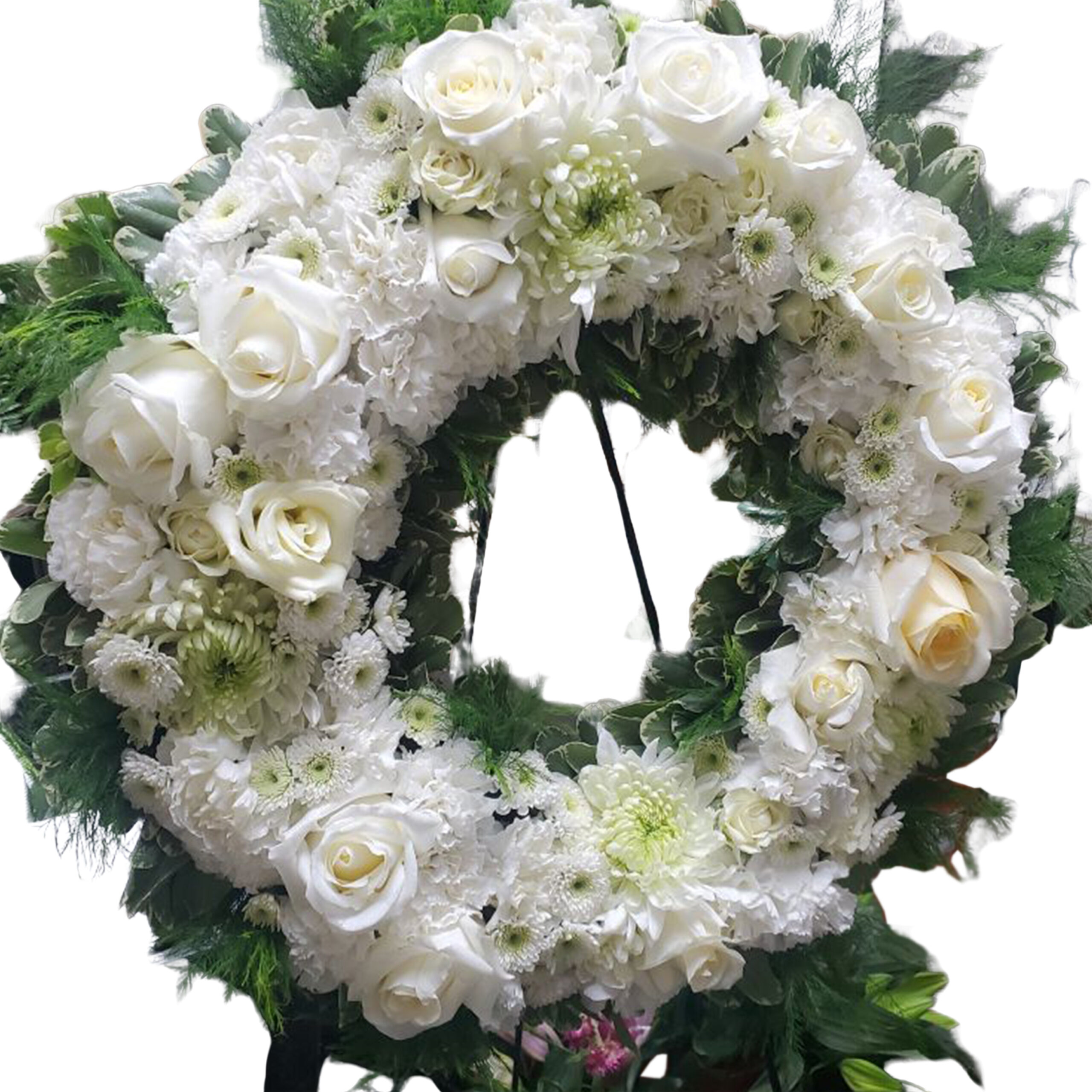 Tender Tribute Standing Wreath | Roswell Flower Delivery